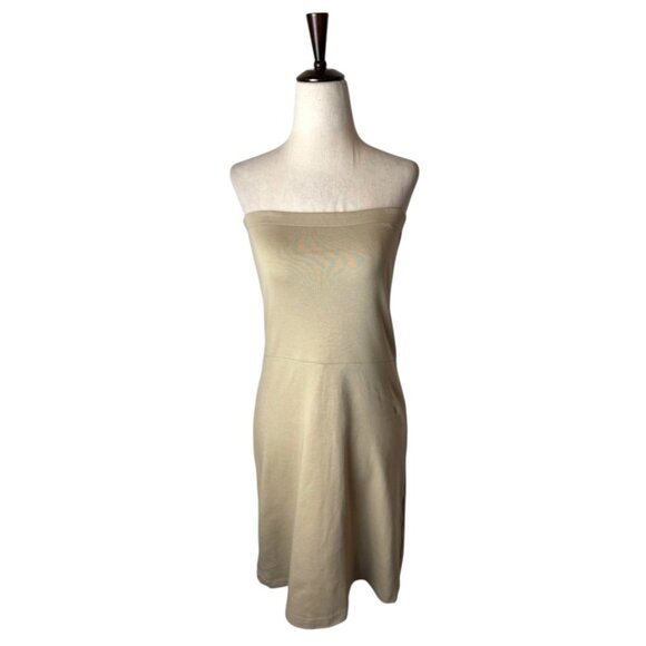 Djerf Avenue Dress Women Large Tan Nougat Strapless Tube Mini Streetwear Edgy - Picture 2 of 9